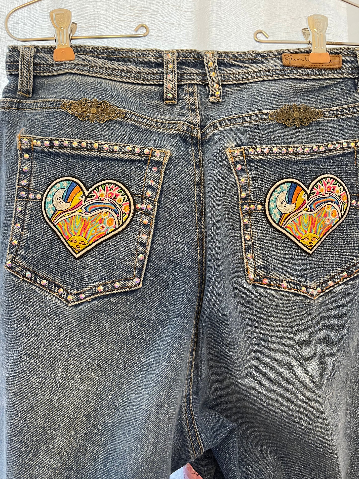 Patchwork Boho Vanderbilt Lady in Pink Jeans