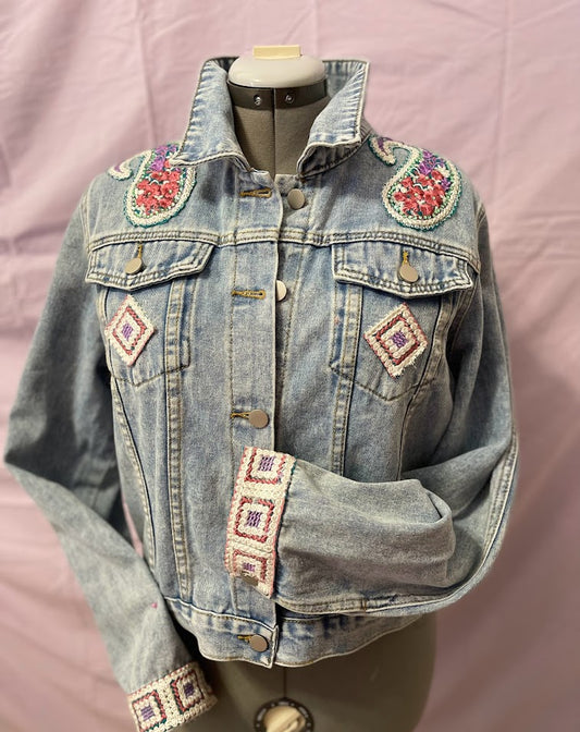 Denim Stone Wash Paisley