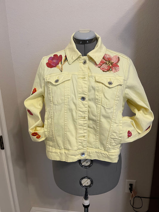 Denim/Spring Yellow and Flowers    ON SALE