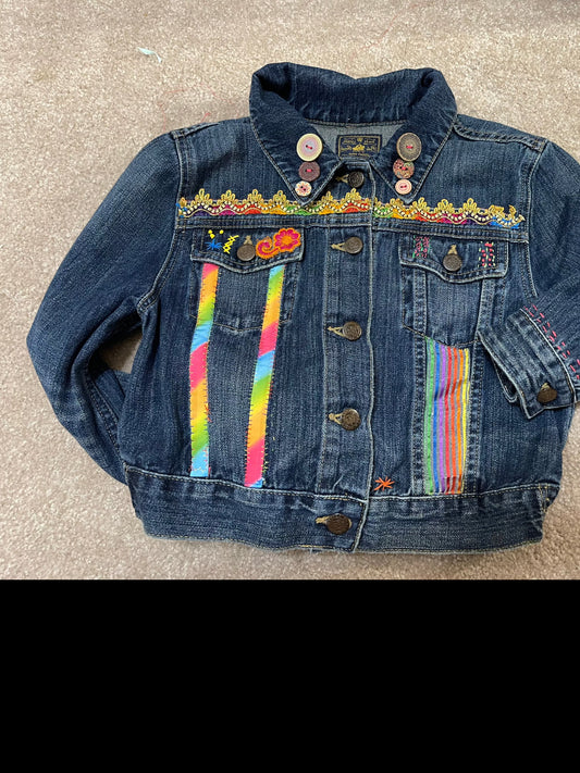 Girls Boho Rainbow Jacket